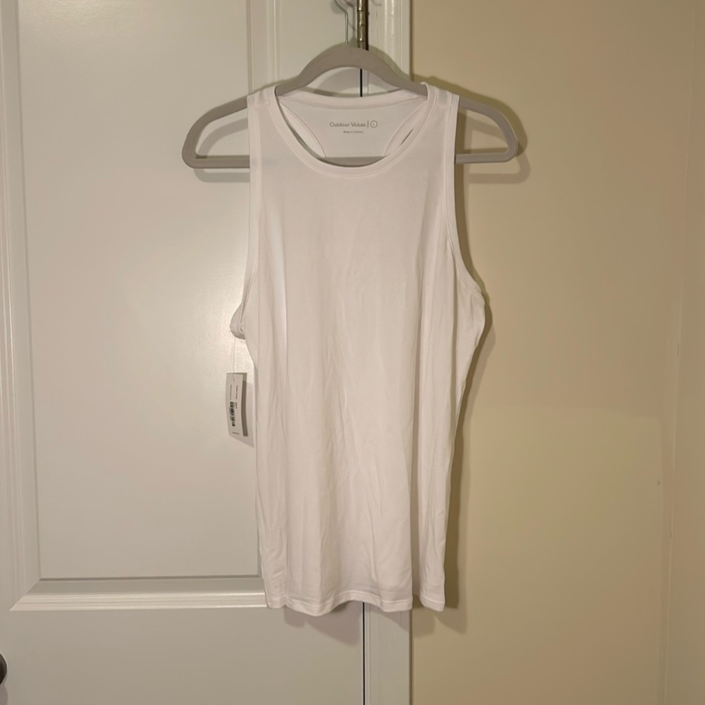 White Outdoor Voices tank top size L